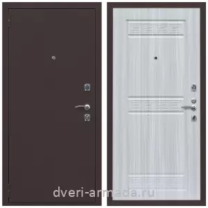 Входные двери с двумя петлями, Дверь входная Армада Комфорт Антик медь / ФЛ-242 Сандал белый