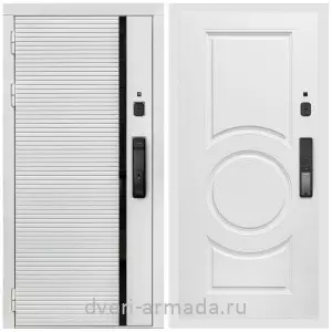 Входные двери Триумф, Умная входная смарт-дверь Армада Каскад WHITE МДФ 10 мм Kaadas K9 / МДФ 16 мм МС-100 Белый матовый