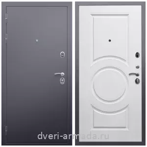 Антивандальные для квартир, Дверь входная Армада Люкс Антик серебро / МДФ 16 мм МС-100 Белый матовый