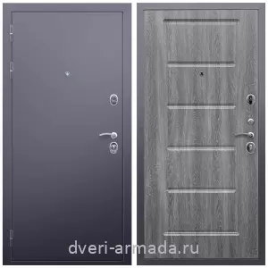 Темные входные двери, Дверь входная Армада Люкс Антик серебро / МДФ 16 мм ФЛ-39 Дуб Филадельфия графит