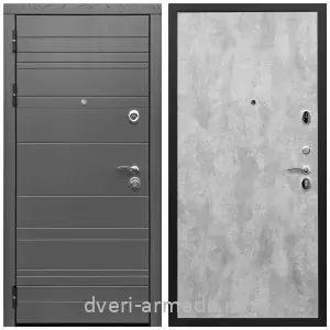 Двери со склада, Дверь входная Армада Роял Вуд МДФ 10 мм графит / МДФ 6 мм ПЭ Цемент светлый