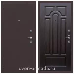 Левые входные двери, Дверь входная Армада Комфорт Антик медь / ФЛ-58 Венге