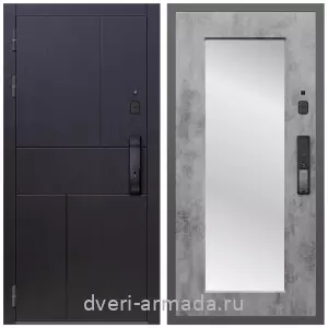 Входные двери в Подольске, Умная входная смарт-дверь Армада Оникс МДФ 10 мм Kaadas K9 / МДФ 16 мм ФЛЗ-Пастораль, Бетон темный