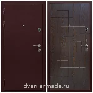Антивандальные, Антивандальная металлическая  дверь входная Армада Престиж Антик медь / МДФ 16 мм ФЛ-57 Дуб шоколад