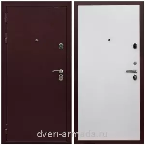 Антивандальные, Антивандальная металлическая  дверь входная Армада Престиж Антик медь / МДФ 10 мм Гладкая белый матовый