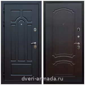 Двери МДФ для квартиры, Дверь входная Армада Эврика МДФ 10 мм ФЛ-58 / МДФ 6 мм ФЛ-140 Венге