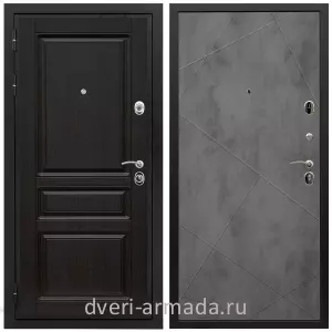 Двери со склада, Дверь входная Армада Премиум-Н МДФ 16 мм ФЛ-243 Венге / МДФ 10 мм ФЛ-291 Бетон темный