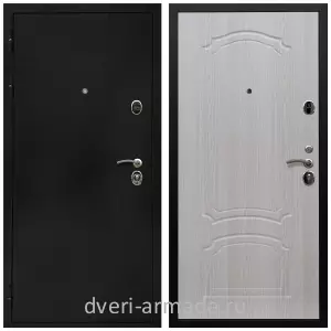 Черные входные двери, Металлическая дверь входная Армада Престиж Черная шагрень / МДФ 6 мм ФЛ-140 Дуб белёный
