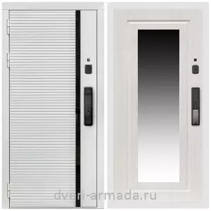 Входные двери Роял Вуд, Умная входная смарт-дверь Армада Каскад WHITE МДФ 10 мм Kaadas K9 / МДФ 16 мм ФЛЗ-120 Дуб белёный
