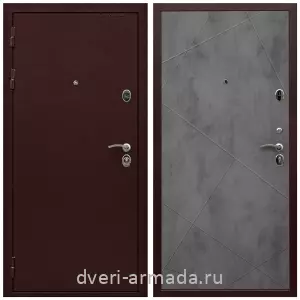 Антивандальные, Антивандальная металлическая  дверь входная Армада Престиж Антик медь / МДФ 10 мм ФЛ-291 Бетон темный