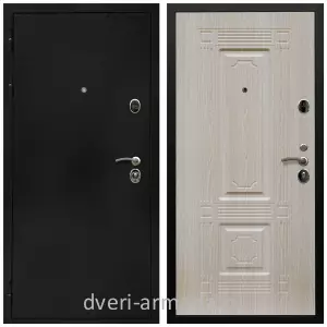Черные входные двери, Металлическая дверь входная Армада Престиж Черная шагрень / МДФ 6 мм ФЛ-2 Дуб белёный