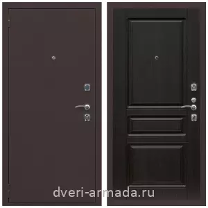 МДФ без фрезеровки, Дверь входная Армада Комфорт Антик медь / ФЛ-243 Венге