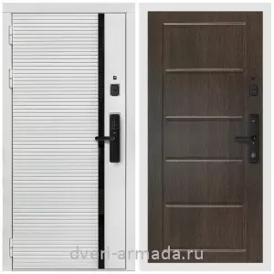 Красивые входные двери, Умная входная смарт-дверь Армада Каскад WHITE Kaadas S500 / МДФ 6 мм ФЛ-39 Венге