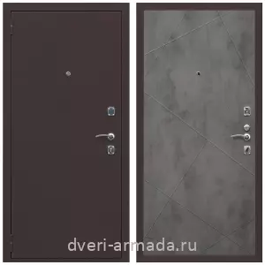 Антивандальные, Антивандальная металлическая  дверь входная Армада Комфорт Антик медь / ФЛ-291 Бетон темный