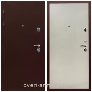МДФ со стеклянными вставками, Дверь входная утепленная Армада Люкс Антик медь / ПЭ Венге светлый