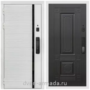 Входные двери с двумя петлями, Умная входная смарт-дверь Армада Каскад WHITE МДФ 10 мм Kaadas K9 / МДФ 16 мм ФЛ-2 Венге