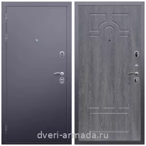 Офисные, Дверь входная железная Армада Люкс Антик серебро / ФЛ-58 Дуб Филадельфия графит на заказ со вставкой