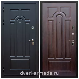 Двери МДФ для квартиры, Дверь входная Армада Эврика МДФ 10 мм ФЛ-58 / МДФ 6 мм ФЛ-58 Венге в частный дом