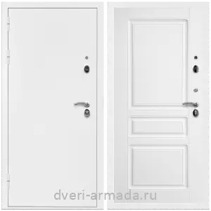 Белые, Дверь входная Армада Оптима Белая шагрень / ФЛ-243 Белый матовый