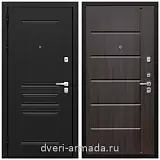 Дверь входная одностворчатая Армада Экстра ФЛ-243 Черная шагрень / ФЛ-102 Эковенге