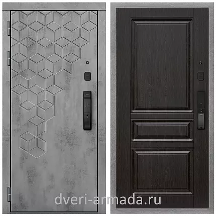 Дверь входная Армада Квадро МДФ 16 мм Kaadas K9 / МДФ 16 мм ФЛ-243 Венге