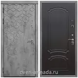 Дверь входная Армада Квадро МДФ 16 мм Бетон тёмный / МДФ 6 мм ФЛ-140 Венге