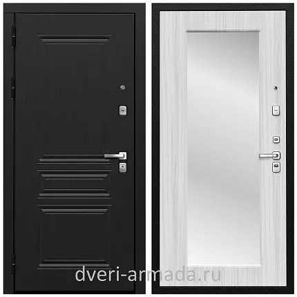 Дверь входная с зеркалом Армада Экстра ФЛ-243 Эковенге / ФЛЗ пастораль Сандал белый